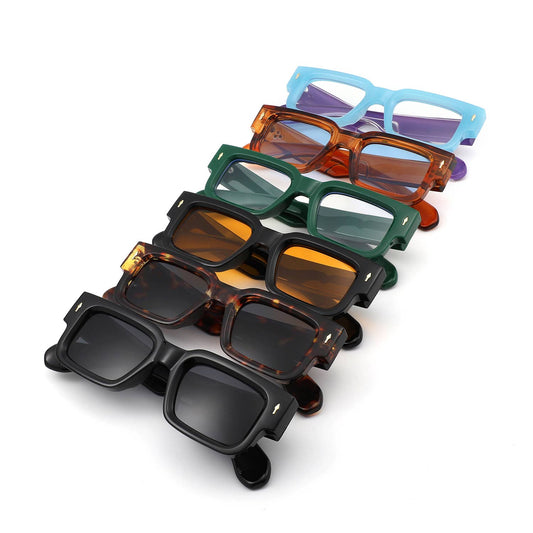 Retro Square Chunky Bold Flat Top Sunglasses - Purpose + Passion Boutique