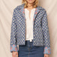 REVERSIBLE Quilted Flower Checkered Jacket - Purpose + Passion Boutique