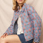 REVERSIBLE Quilted Flower Checkered Jacket - Purpose + Passion Boutique