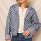 REVERSIBLE Quilted Flower Checkered Jacket - Purpose + Passion Boutique