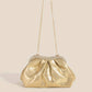 Rhinestone Embellished Metallic Gold Finish Evening Bag - Purpose + Passion Boutique