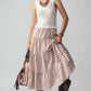 Ribbed Bodice Striped Khaki Tiered Maxi Dress - Purpose + Passion Boutique