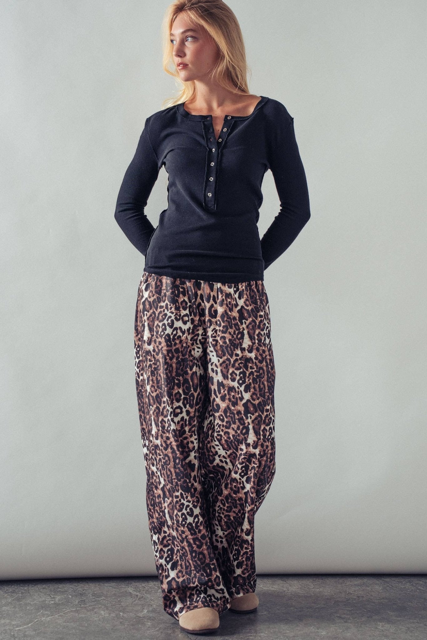 Ribbed Henley Long Sleeve Top - Purpose + Passion Boutique