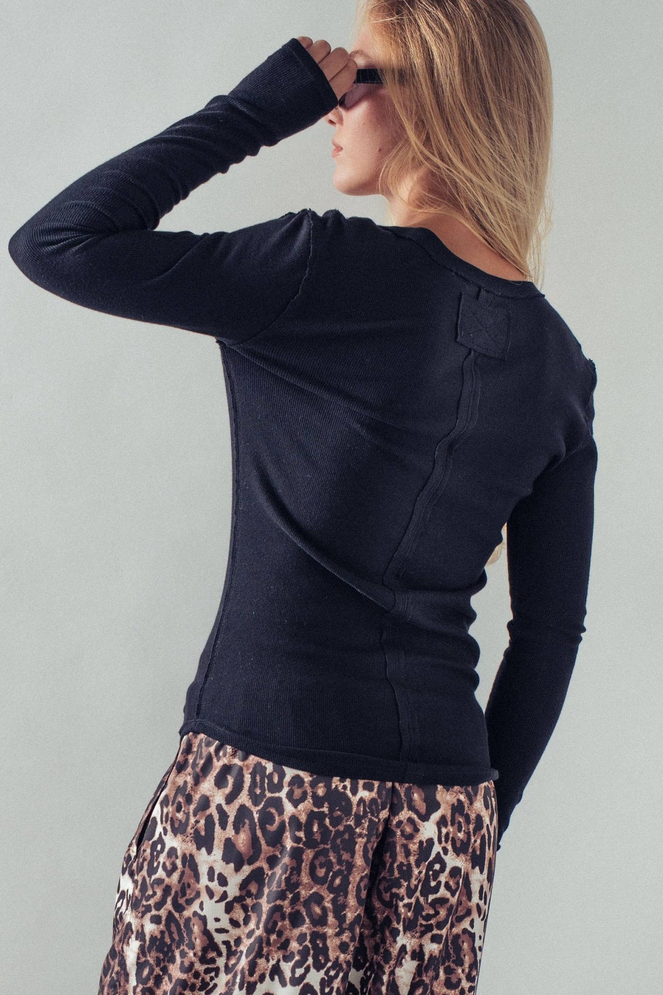 Ribbed Henley Long Sleeve Top - Purpose + Passion Boutique