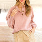 Ribbed Mock Neck Button Front Knitted Sweater - Purpose + Passion Boutique