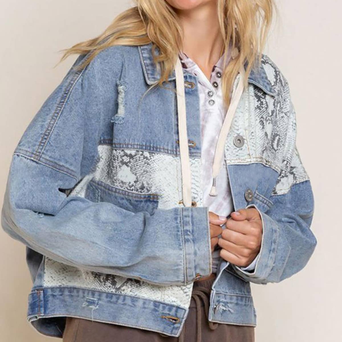 Ripped Jean Jacket - Purpose + Passion Boutique