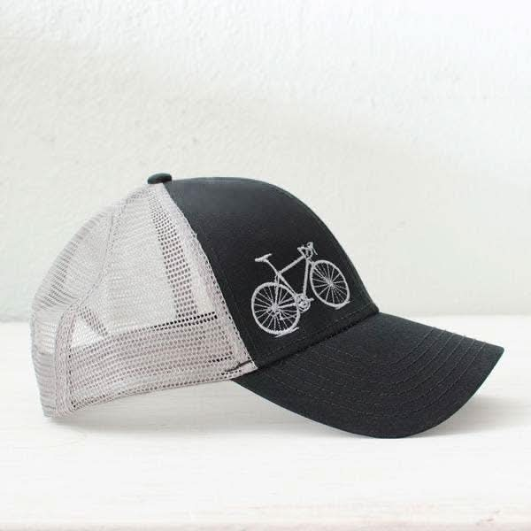 Road Bike Black Trucker Hat - Purpose + Passion Boutique