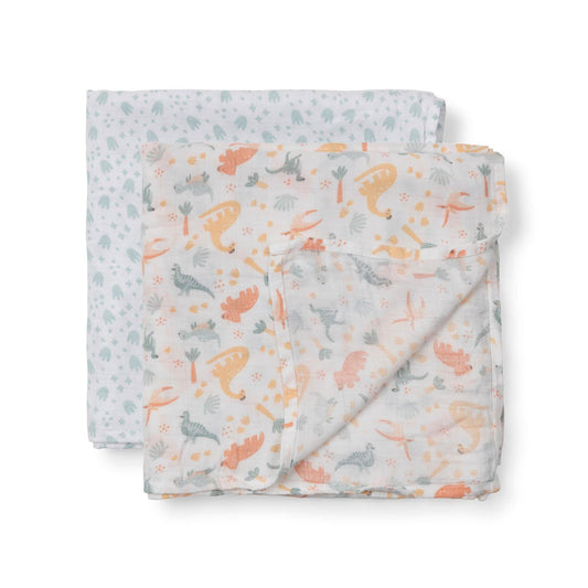 Roarsome Swaddle Blanket Set - Purpose + Passion Boutique