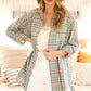 Roll - up Sleeve Plaid Drop Shoulder Oversized Shirt - Purpose + Passion Boutique