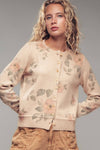 Romantic Beige Floral Print Cardigan - Purpose + Passion Boutique