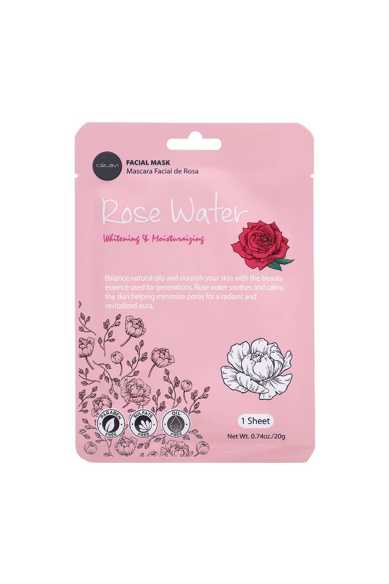 Rose Water Face Mask Sheet - Purpose + Passion Boutique