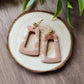 Rosey Pink + Copper Clay Earrings - Purpose + Passion Boutique