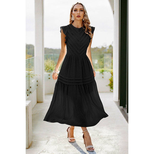 Ruffle Solid Willow Smocked Maxi Dress - Purpose + Passion Boutique
