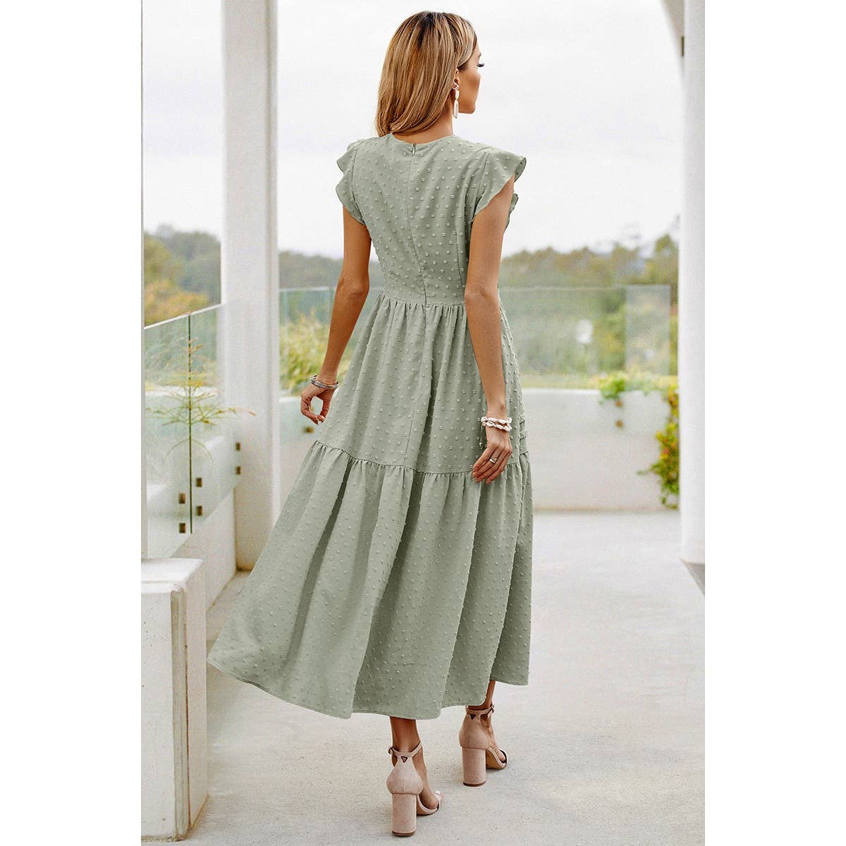 Ruffle Solid Willow Smocked Maxi Dress - Purpose + Passion Boutique