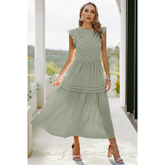 Ruffle Solid Willow Smocked Maxi Dress - Purpose + Passion Boutique