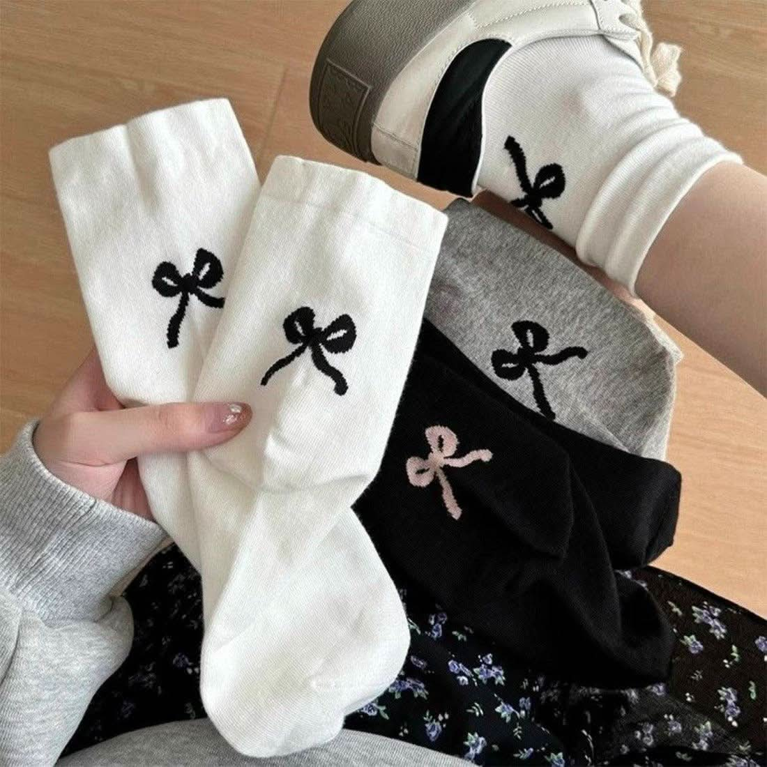 Rufia Bow Pattern Socks - Purpose + Passion Boutique