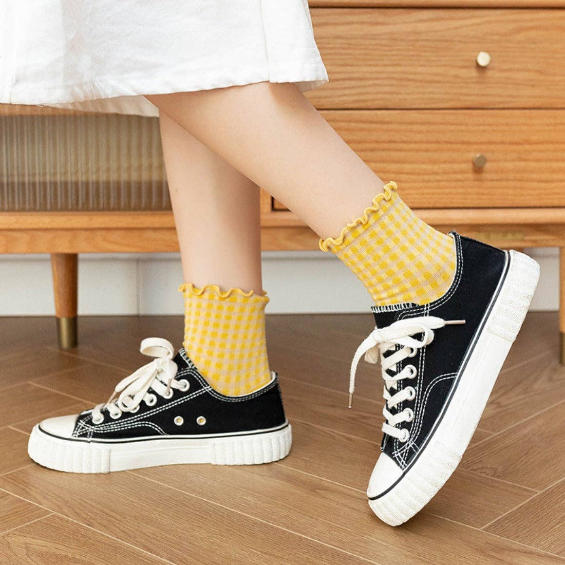 Rufia Colorful Check Pattern Lace Socks - Purpose + Passion Boutique
