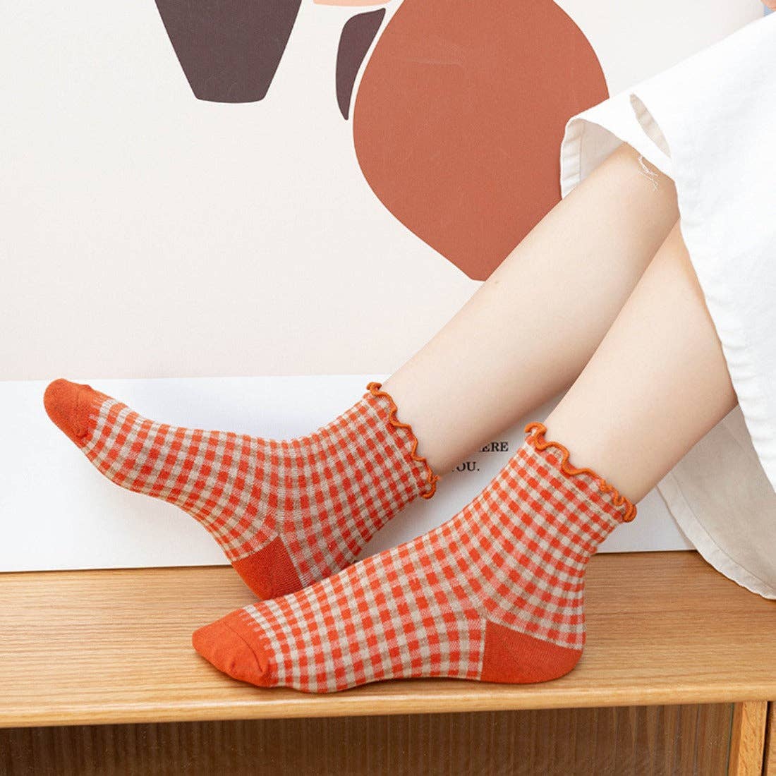 Rufia Colorful Check Pattern Lace Socks - Purpose + Passion Boutique