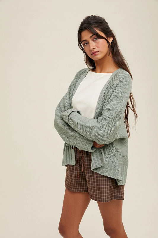 Sage Mint Lightweight Knit Sweater - Purpose + Passion Boutique