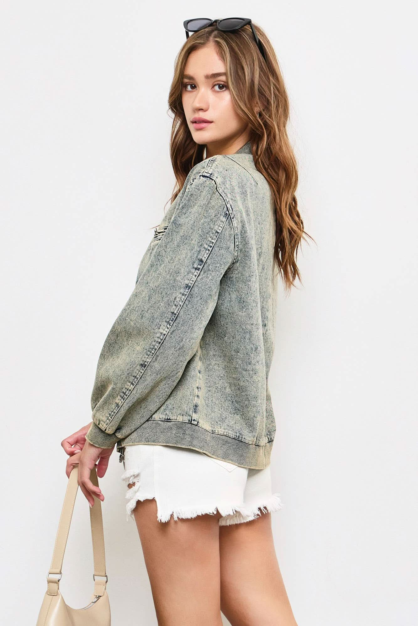 Sand Wash Denim Jacket - Purpose + Passion Boutique