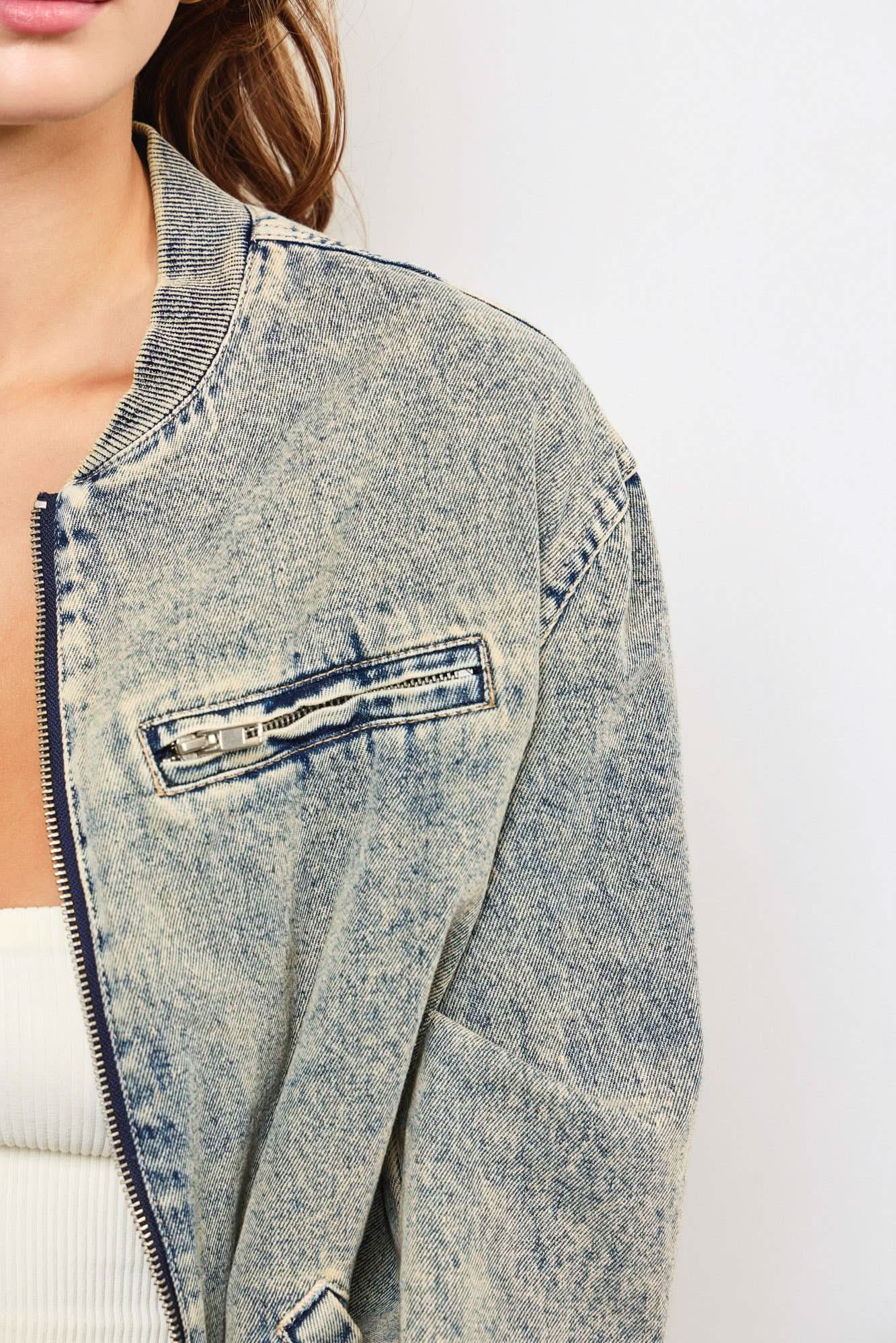 Sand Wash Denim Jacket - Purpose + Passion Boutique