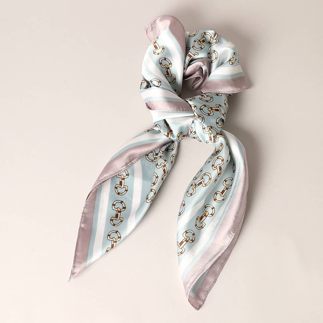 Satin Horse bit Print Soft Scarf - Purpose + Passion Boutique