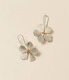 Sayuri Flower Silver Drop Earrings - Purpose + Passion Boutique