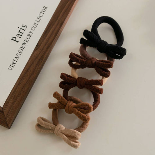 Seamless Bow Hair Tie (Set of 5) - Purpose + Passion Boutique