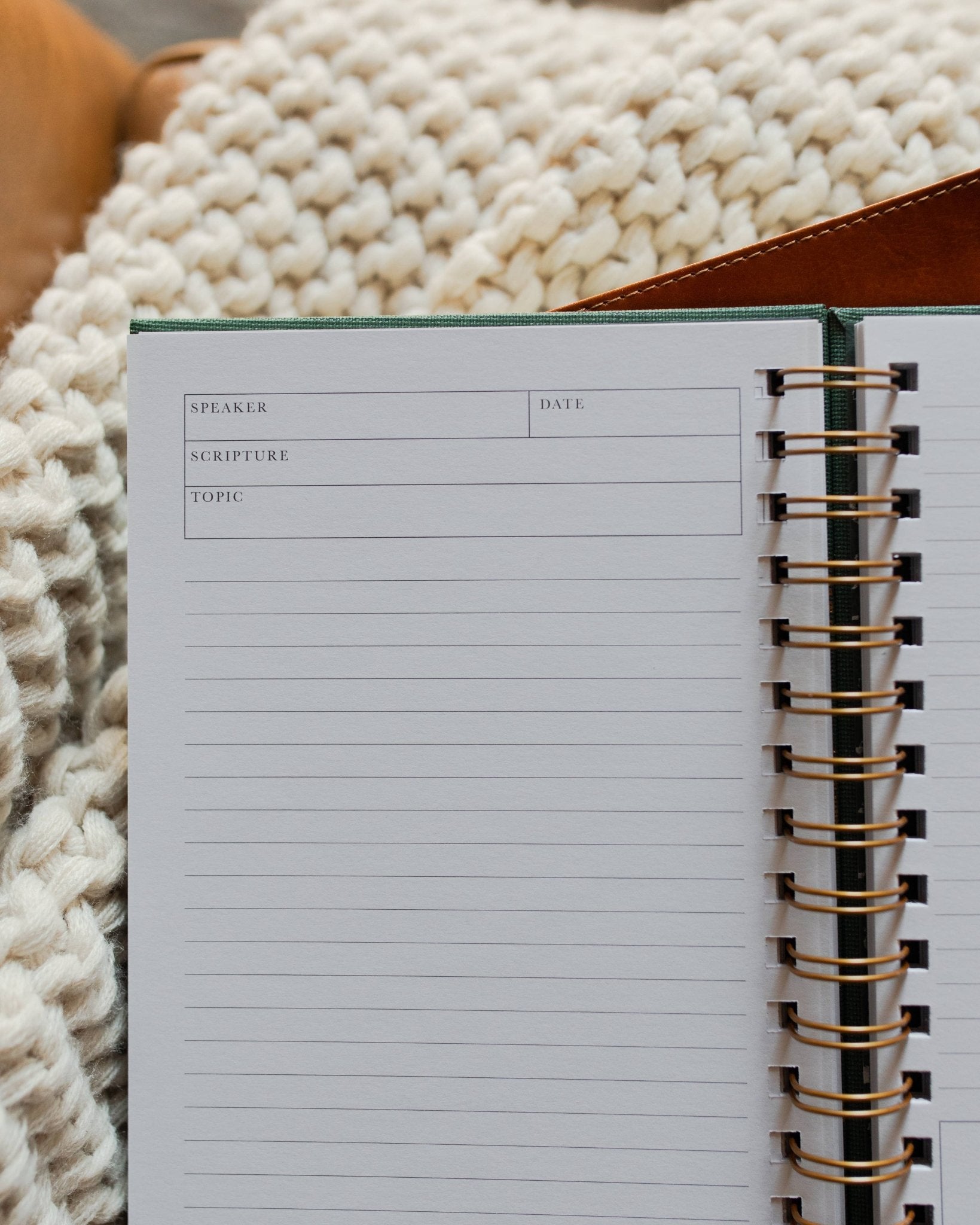 Sermon Notes Journal Green Floral - Purpose + Passion Boutique