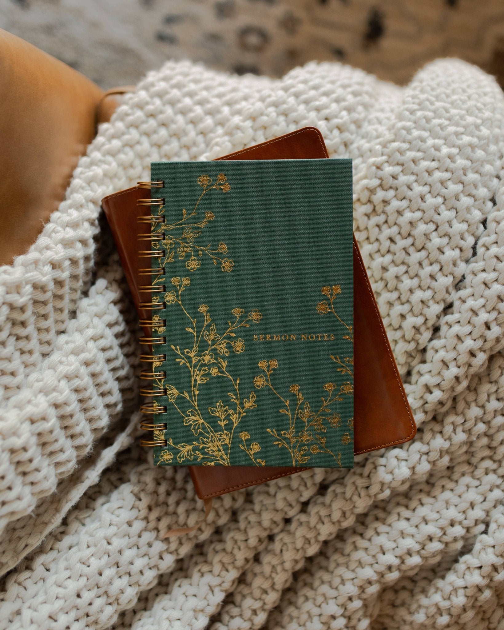 Sermon Notes Journal Green Floral - Purpose + Passion Boutique