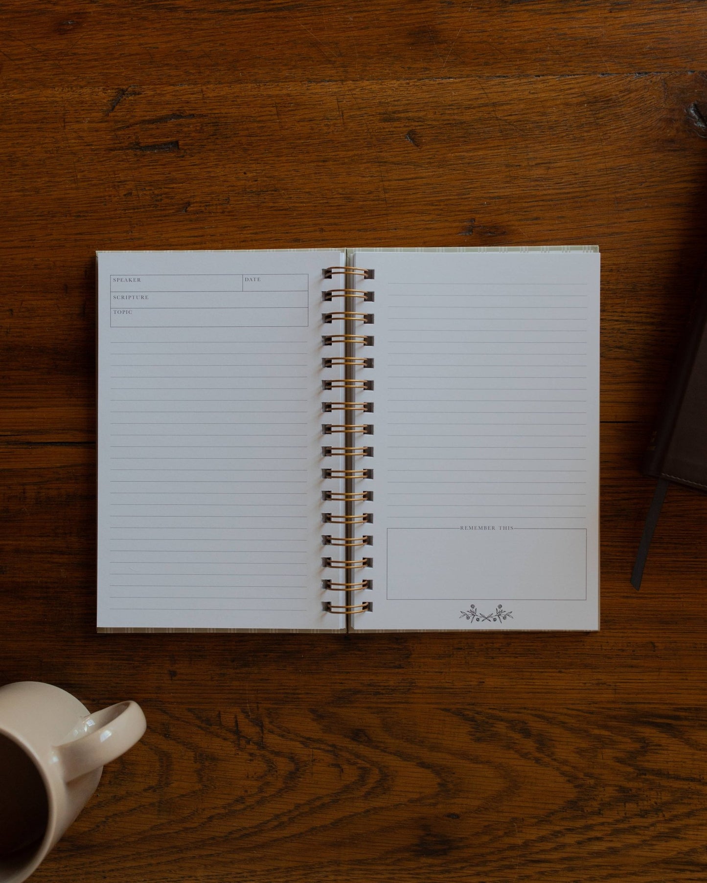 Sermon Notes Journal Pale Stripes - Purpose + Passion Boutique