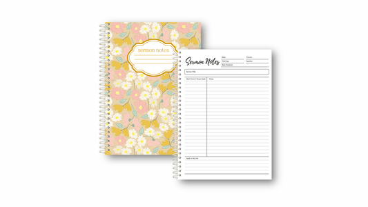 Sermon Notes Spiral - bound Journal - Purpose + Passion Boutique