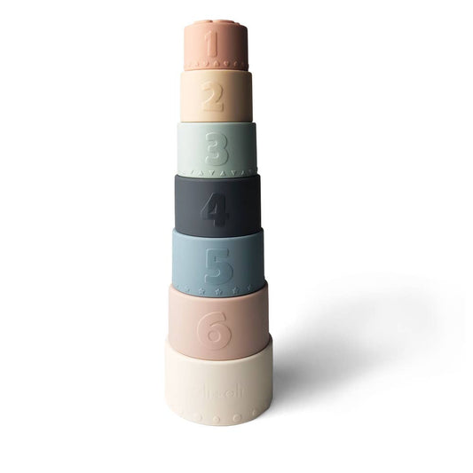 Shapes Large Soft Silicone Stacking Cups Toy - Purpose + Passion Boutique
