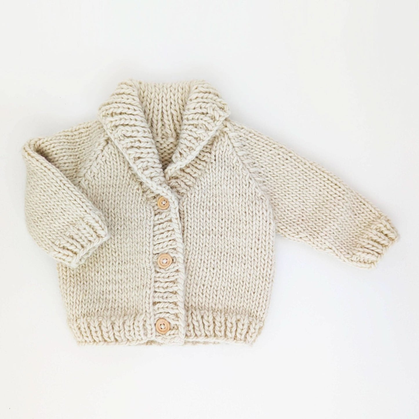 Shawl Collar Natural Cardigan Sweater (18 - 24) - Purpose + Passion Boutique