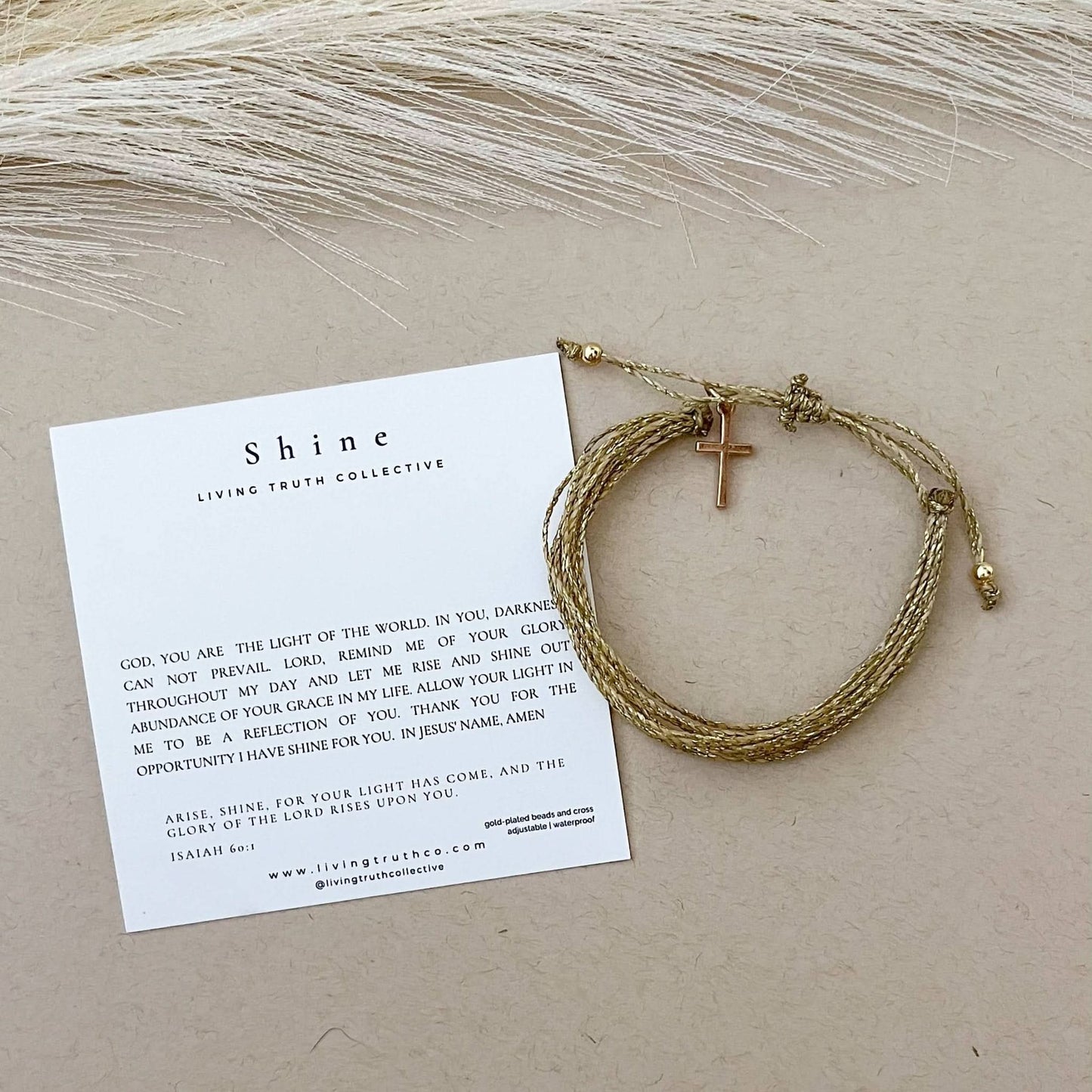 Shine Bracelet + Prayer Card - Purpose + Passion Boutique