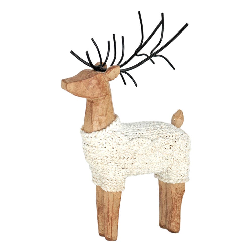 Short Standing Resin Sweater Deer - Purpose + Passion Boutique