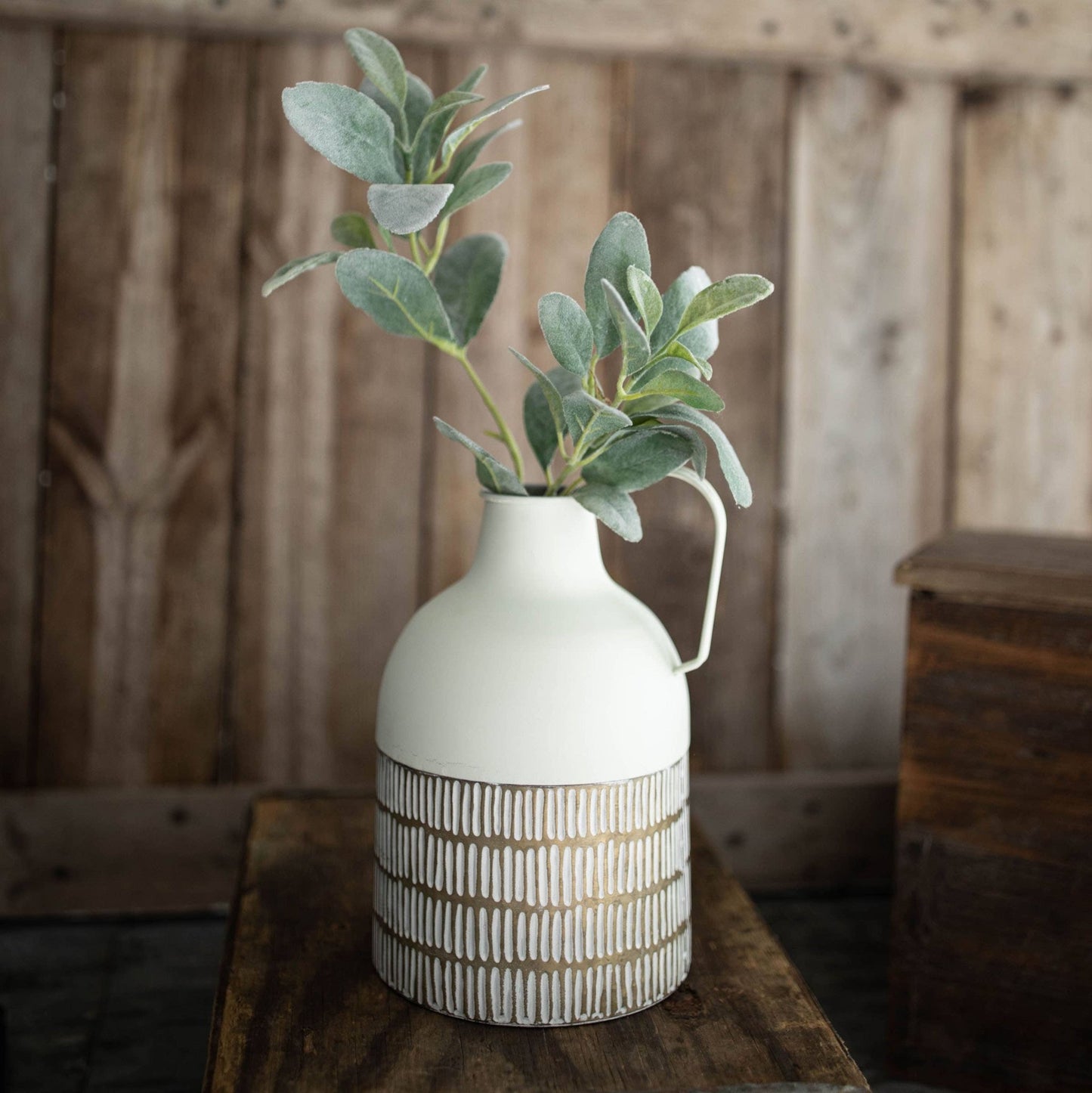 Sierra Brass Washed Metal Jug Vase - Purpose + Passion Boutique