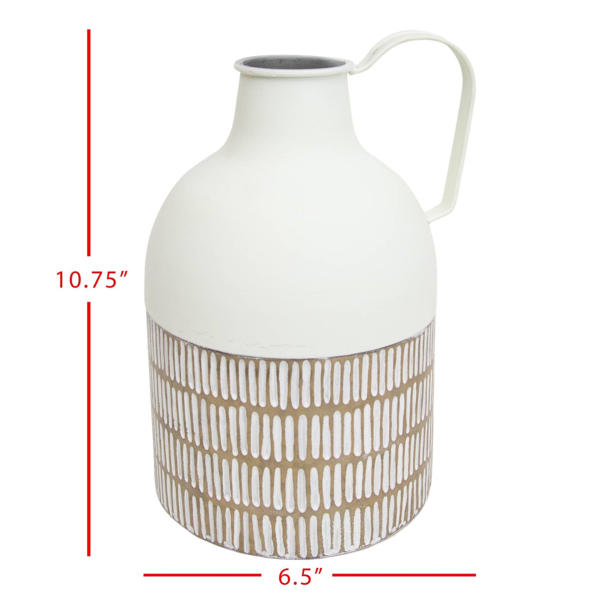 Sierra Brass Washed Metal Jug Vase - Purpose + Passion Boutique