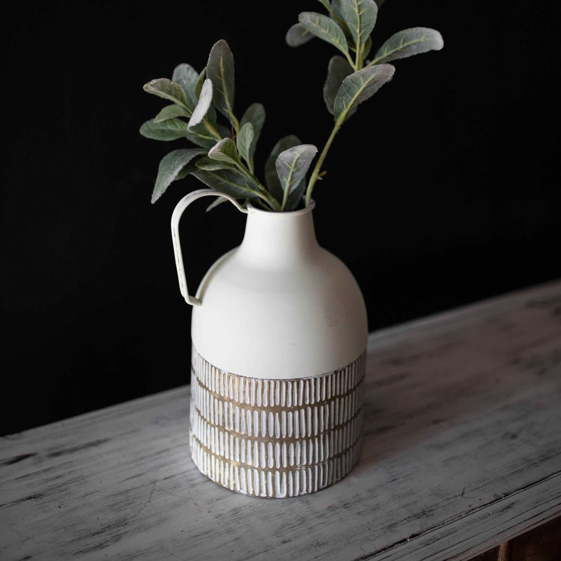Sierra Brass Washed Metal Jug Vase - Purpose + Passion Boutique