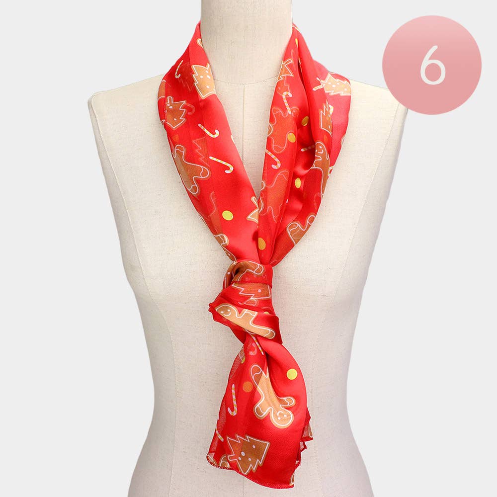 Silk Feel Holiday Scarf - Purpose + Passion Boutique