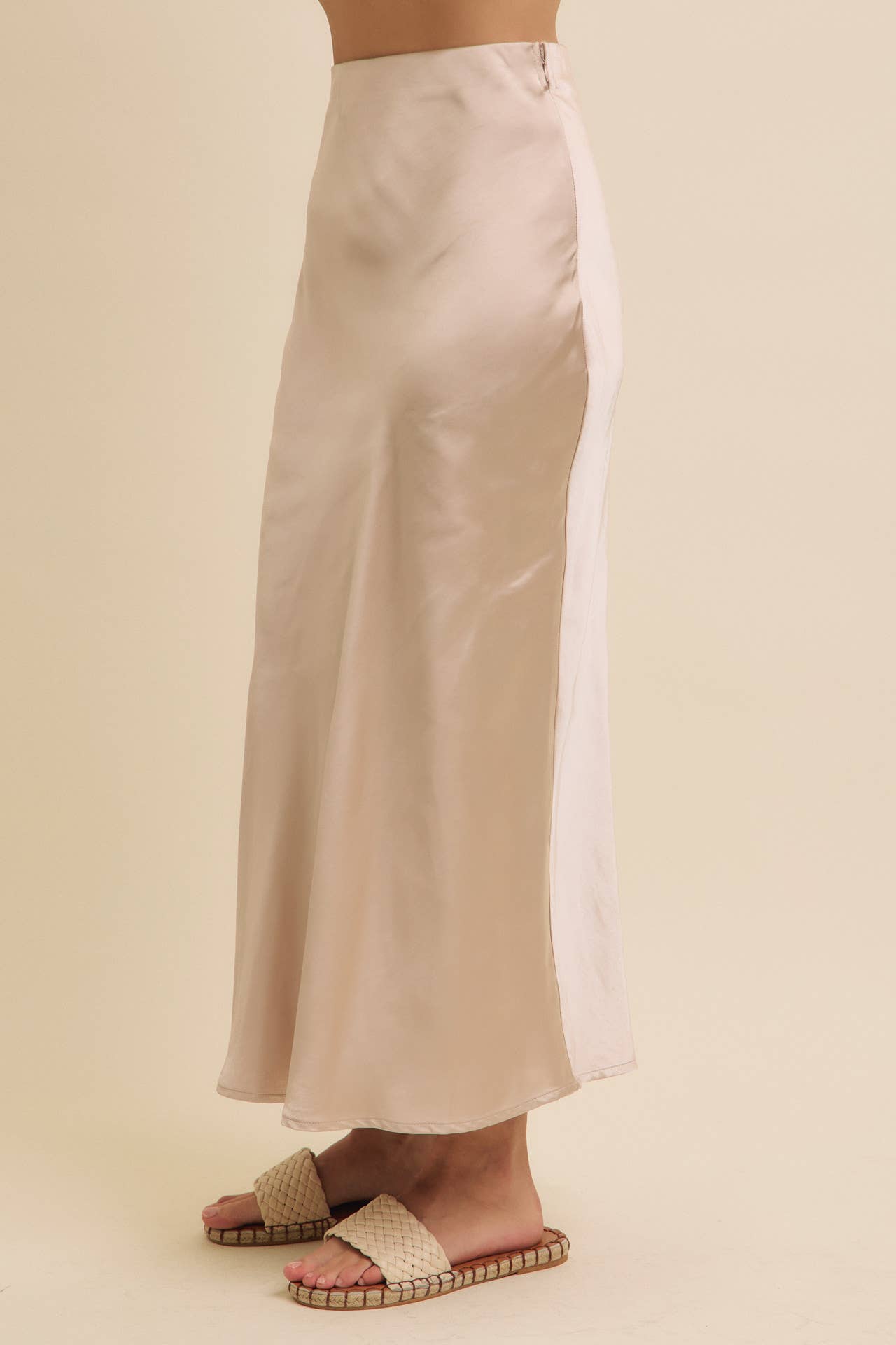 Silky Satain Bias Cut Maxi Skirt - Purpose + Passion Boutique