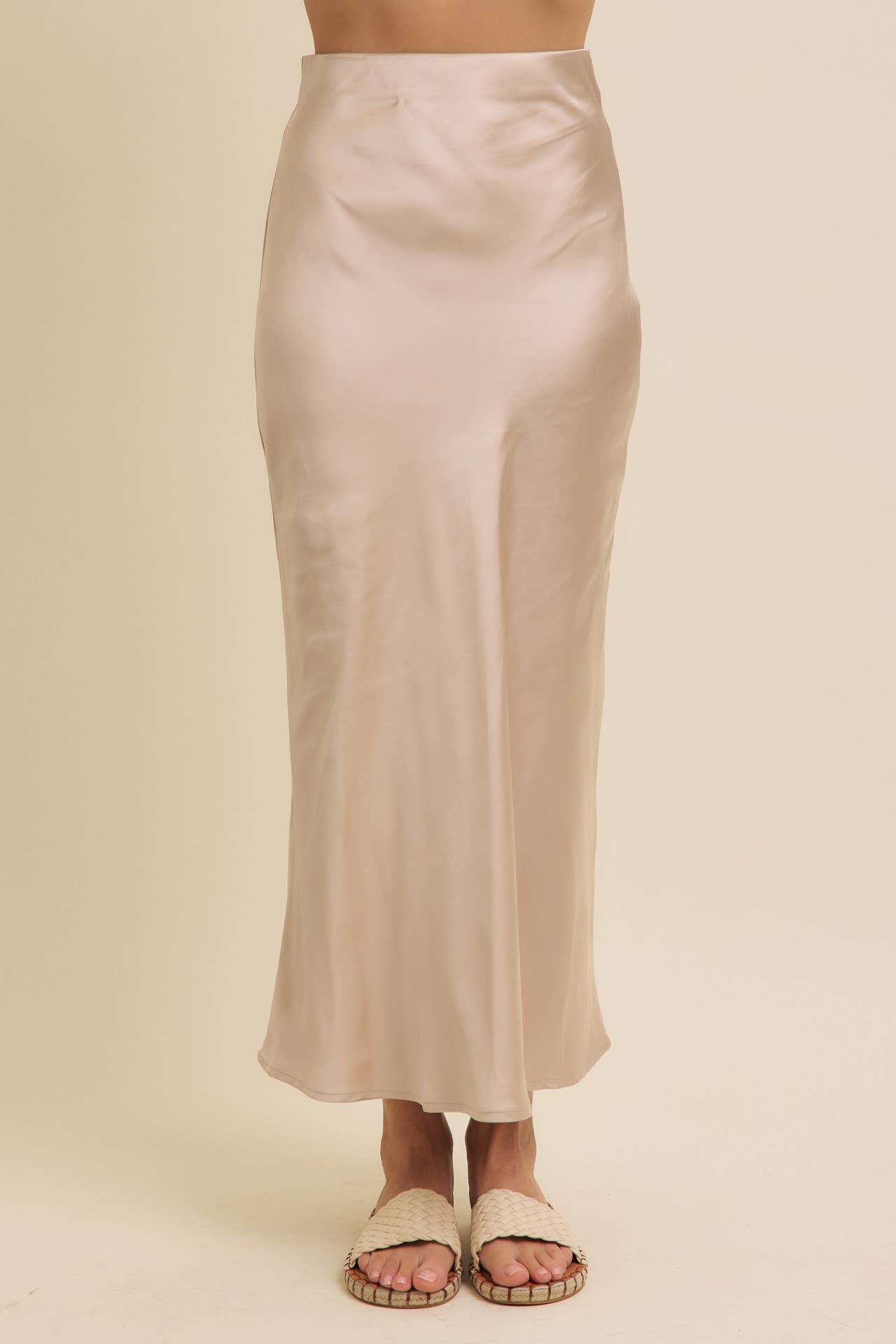 Silky Satain Bias Cut Maxi Skirt - Purpose + Passion Boutique