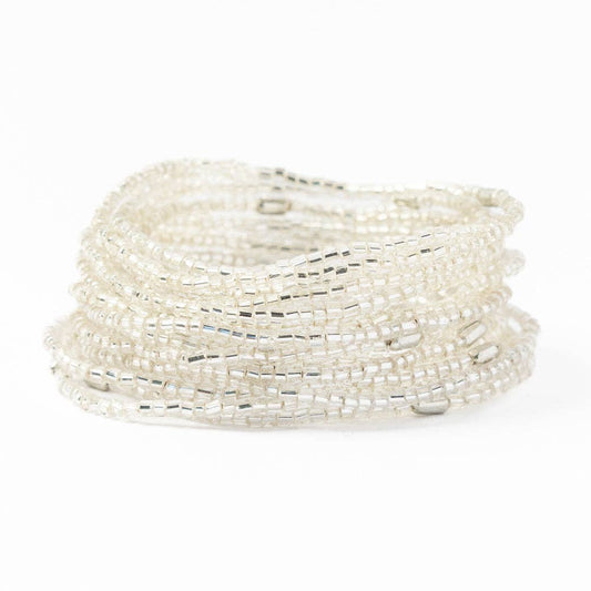 Silver 18 Strand Luxe Beaded Bracelet Set - Purpose + Passion Boutique
