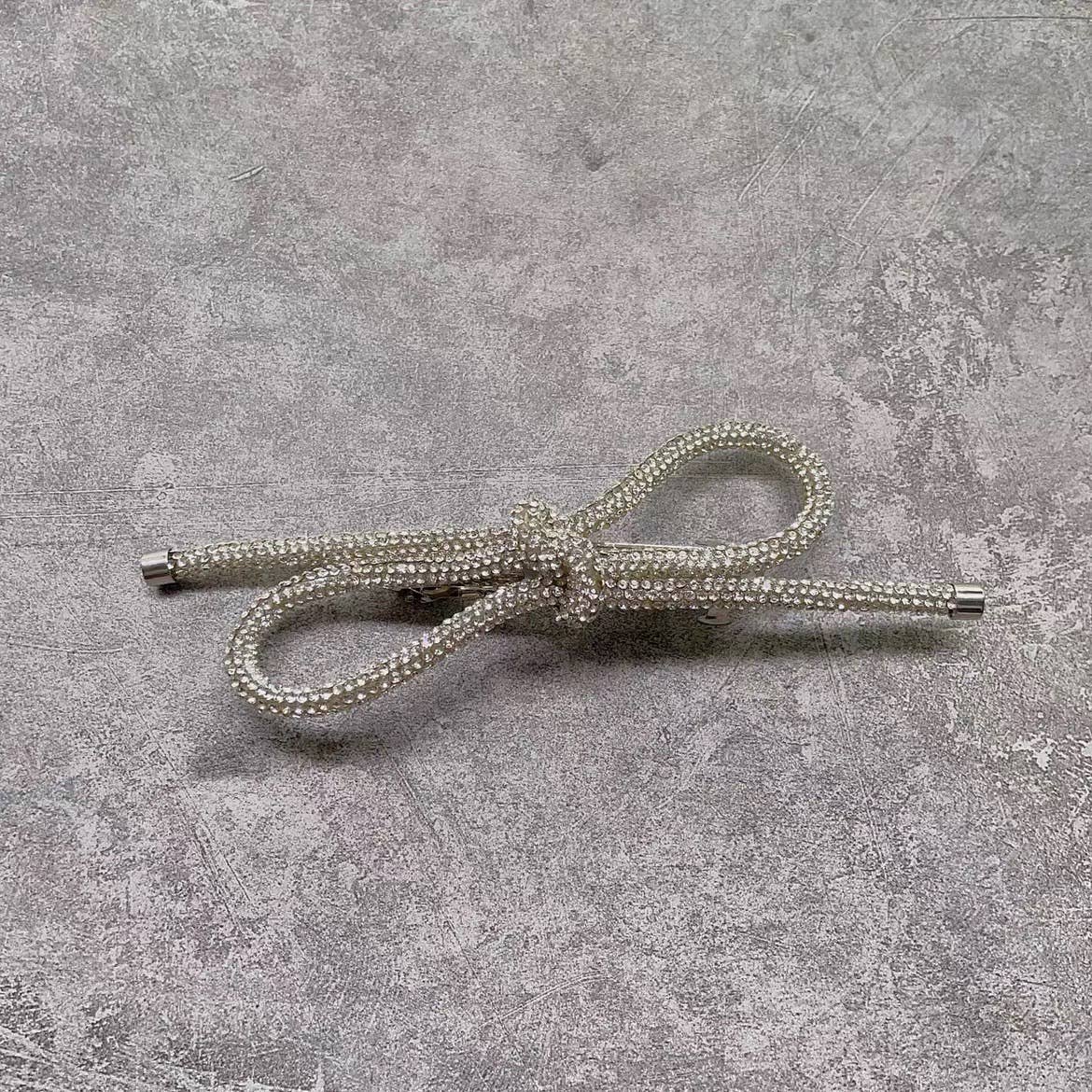 Silver Bow Barrette - Purpose + Passion Boutique