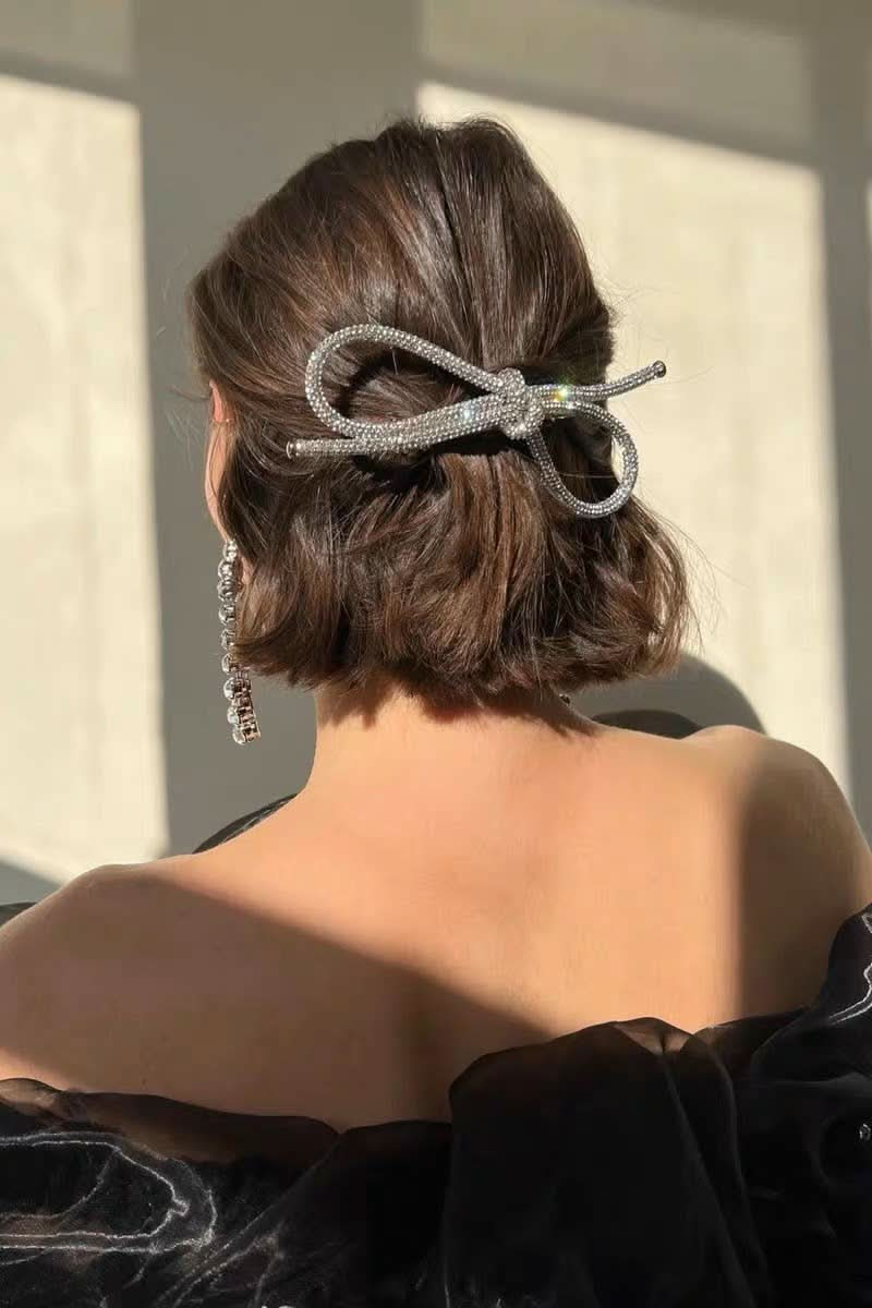 Silver Bow Barrette - Purpose + Passion Boutique