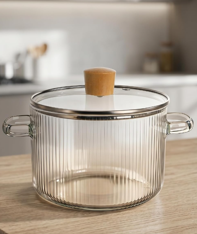1.8L Glass Simmer Pot with Lid