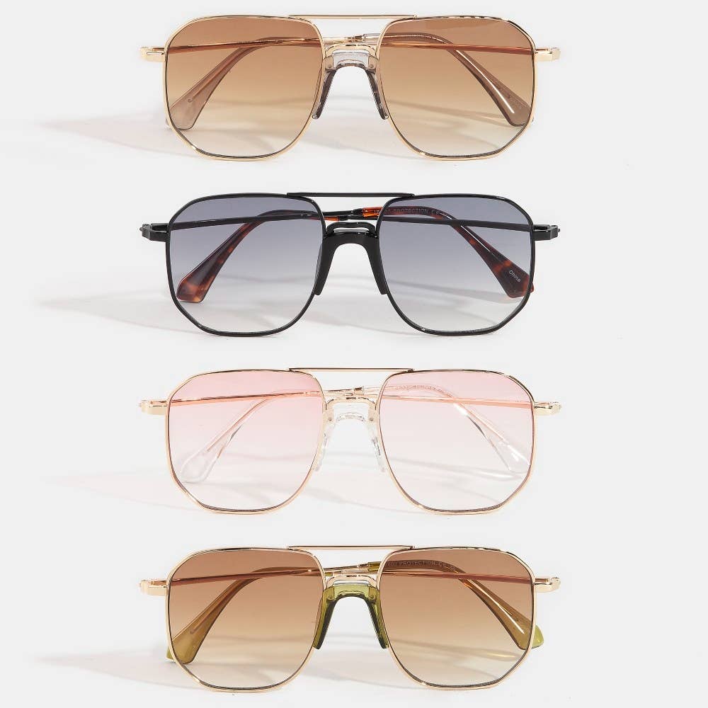 Simple Square Aviator Sunglasses - Purpose + Passion Boutique