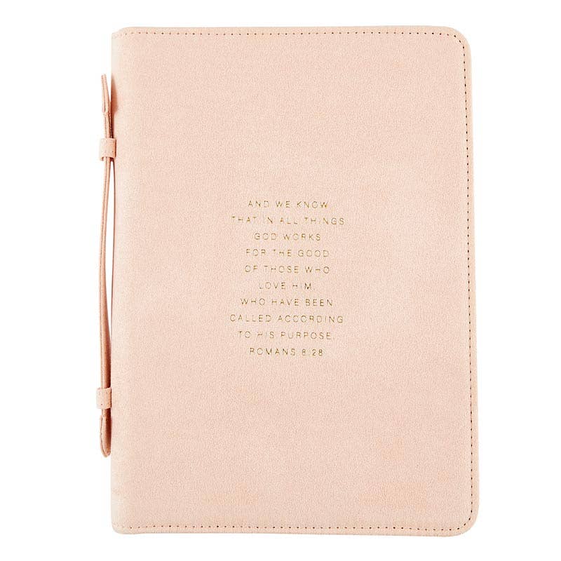 Simply Faith Bible Cover - Romans 8:28 - Purpose + Passion Boutique