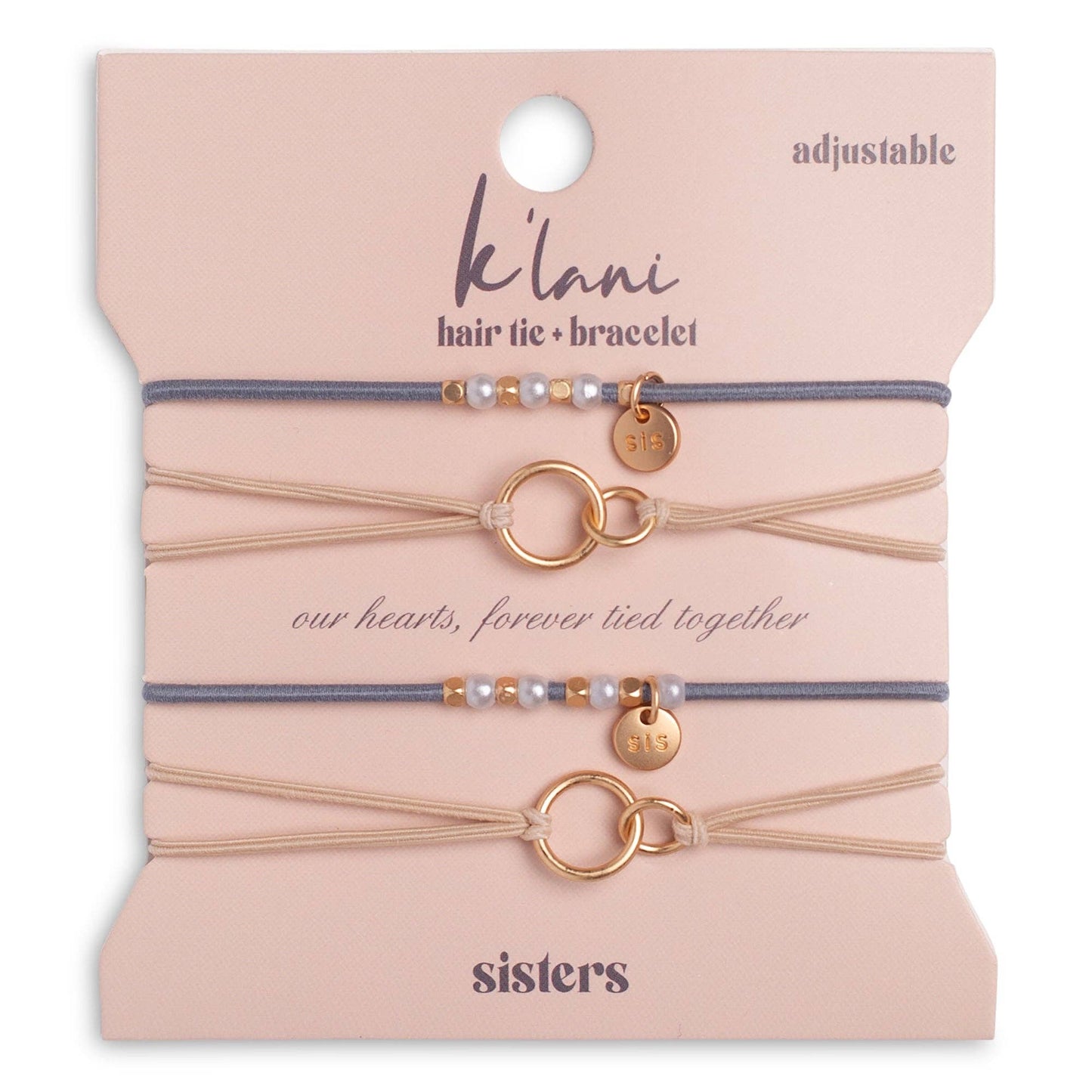"Sisters" Sharable Hair Tie Bracelets - Purpose + Passion Boutique