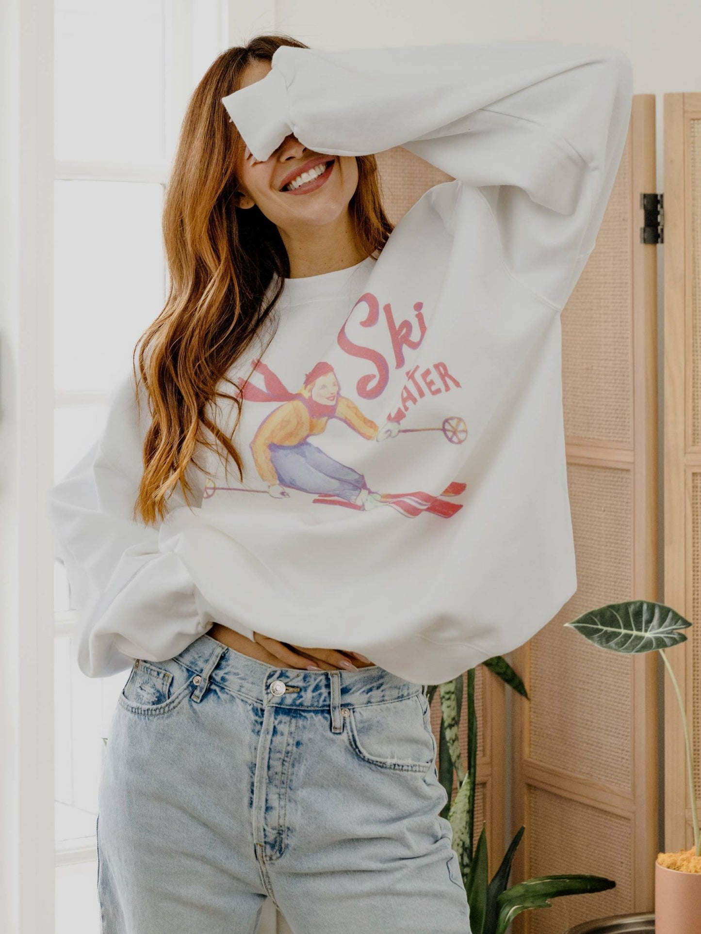 Ski Ya Later White Sweatshirt - Purpose + Passion Boutique